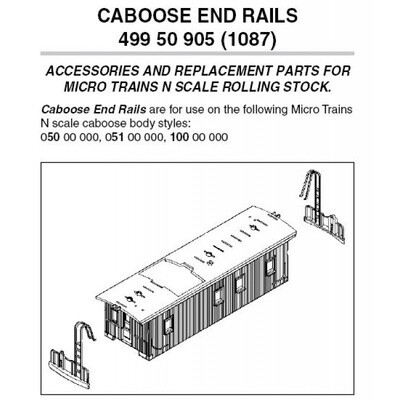 Micro-Trains 1087 N Caboose End Rails