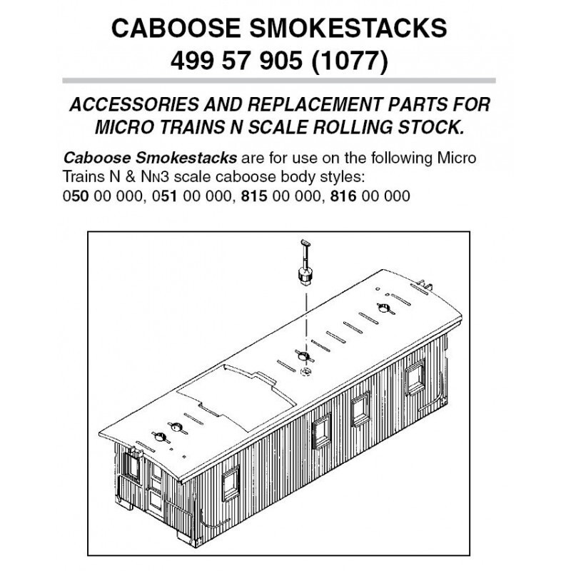 Micro-Trains 1077 Caboose Smokestacks