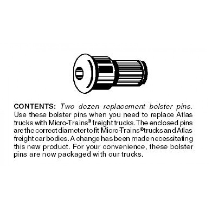 Micro-Trains 1034 N Scale Conversion Bolster Pins (Atlas Type)