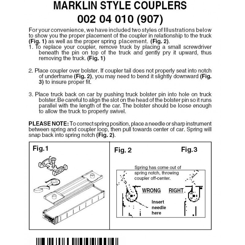 Micro-Trains 907 Marklin Style Couplers