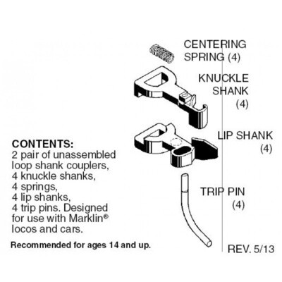Micro-Trains 902 Short Shank Coupler for Marklin