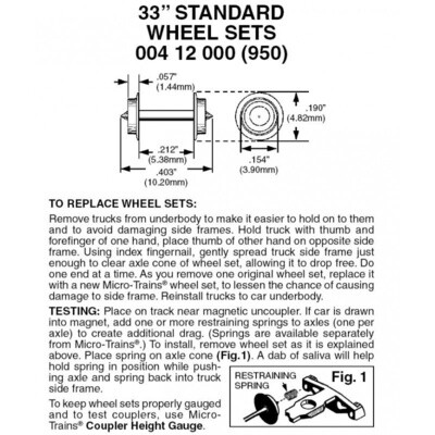 Micro-Trains 950 Z 33&quot; Standard Wheelsets