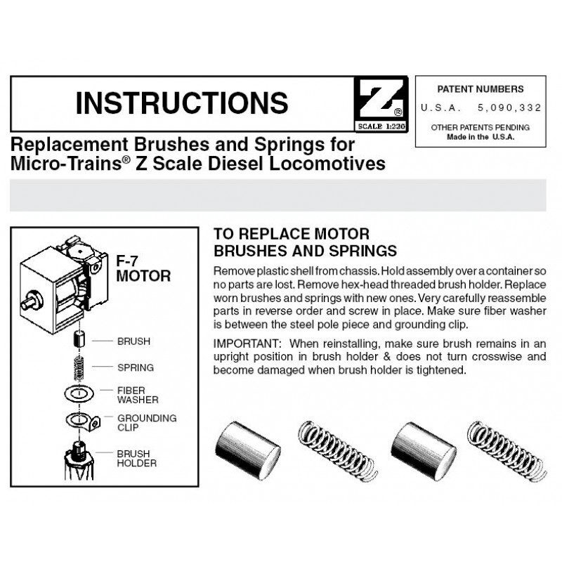 Micro-Trains 140002 Z Springs & Brushes for F7