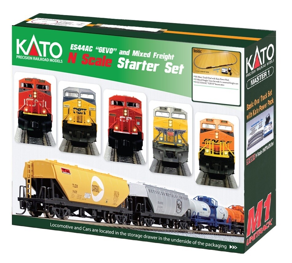 Kato N 106-0024 ES44AC Starter Set BNSF "Swoosh"