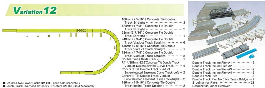 Kato N 20-871 V12 Double Track Viaduct Set