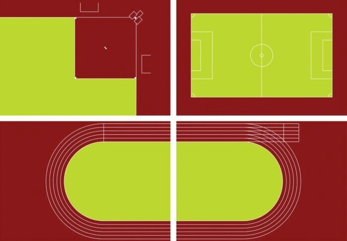 Tomytec N 255116 Baseball Diamond &amp; Soccer Field