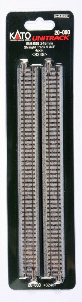 Kato N 20-000 Straight Track 9 3/4&quot; (248mm) 4 Pieces