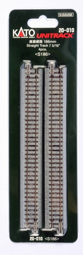 Kato N 20-010 Straight Track 7 5/16&quot; (186mm) 4 Pcs