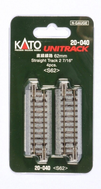 Kato N 20-040 Straight Track 2 7/16&quot; (62mm) 4pcs