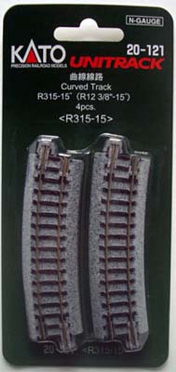 Kato N 20-111 282mm (11&quot;) Radius 15 Curve Track