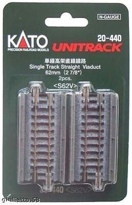 Kato N 20-440 Single Track Straight Viaduct 2 7/8"