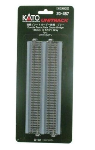 Kato N 20-457 Double Track Plate Girder BridgeGray 7 5/16&quot;