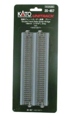 Kato N 20-457 Double Track Plate Girder Bridge Gray 7 5/16"