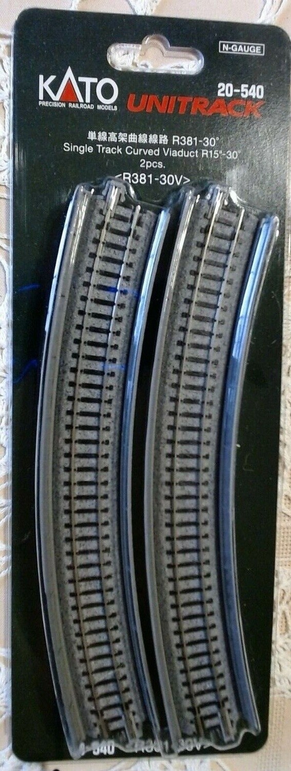 Kato N 20-540 Single Track Curved Viaduct R15&quot; - 30 Degree