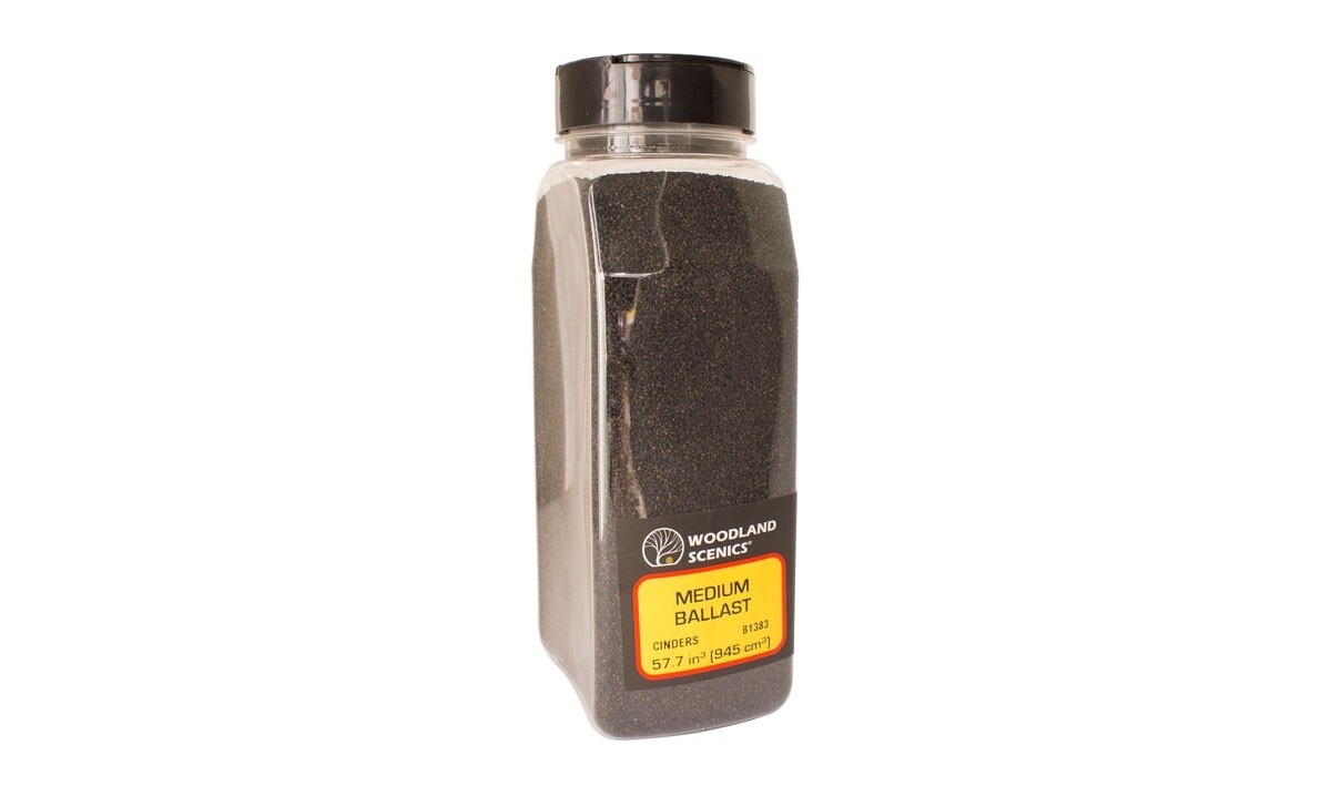 Woodland Scenics B1383 Medium Ballast &quot;Cinders&quot; Shaker