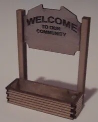 Osborn HO 1021 Welcome Sign with Flower Box Kit