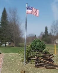 Osborn HO 1094 American Flag &amp; Pole Kit