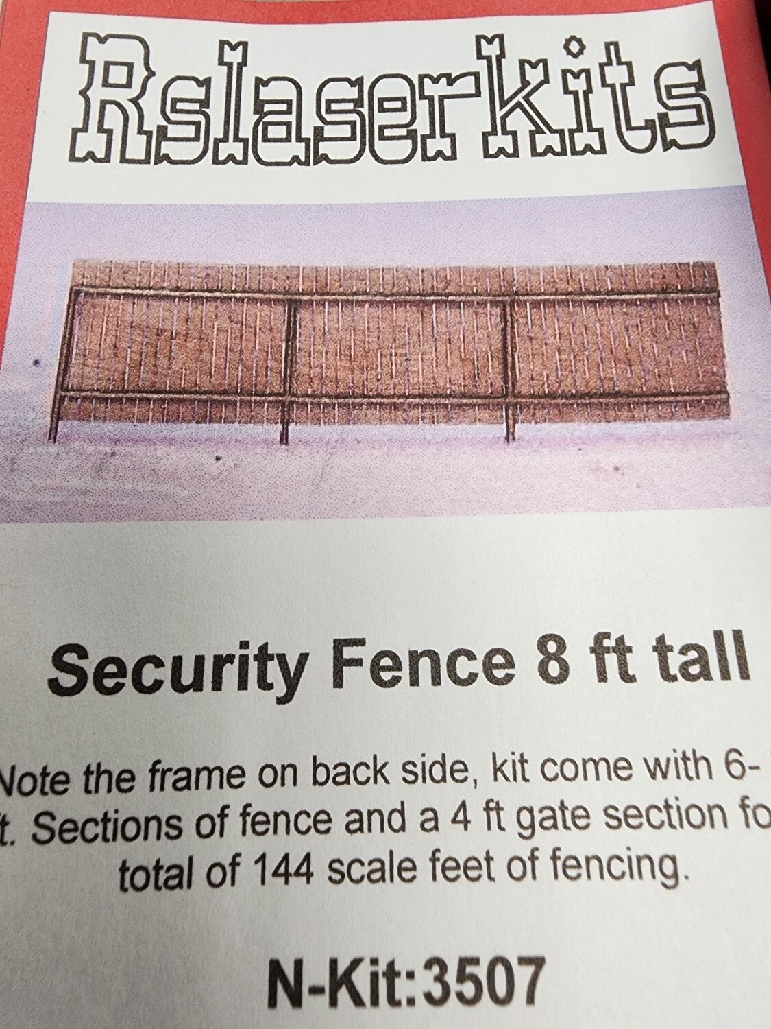 RSL N 3507 Security Fence 8&#39; Tall