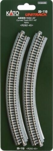 Kato N 20-110 Curved Track R11&quot; -45 Degree