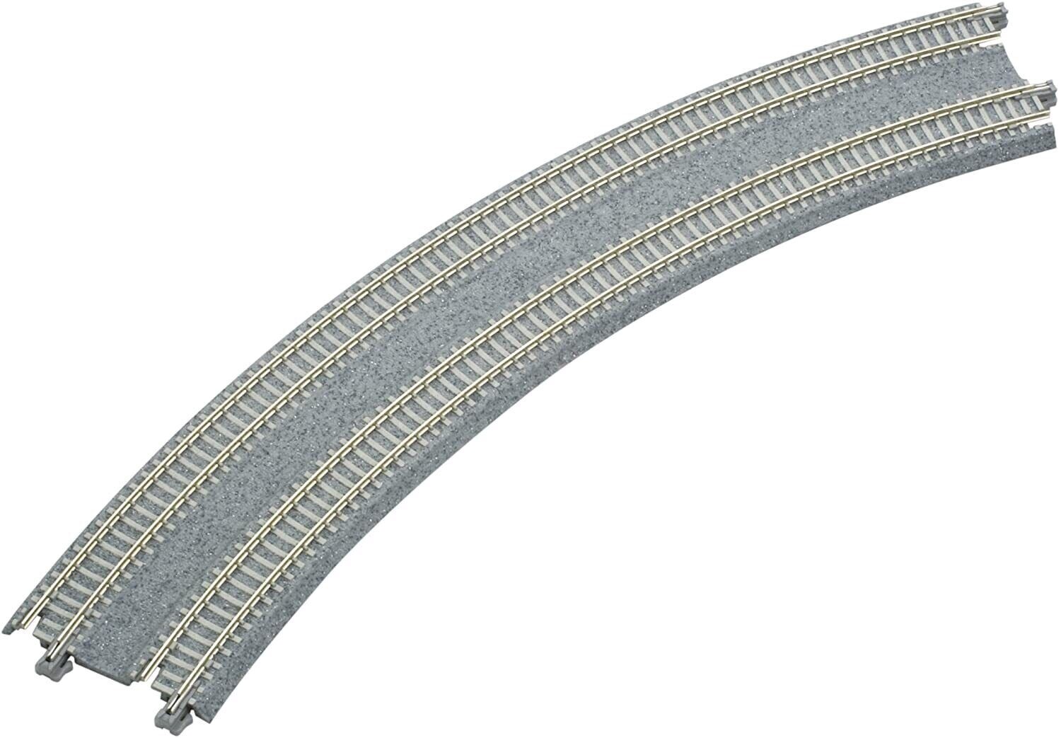 Kato N 20-181 Concrete Tie Double Track Superelevated Curve 414/381mm (19&quot;/15&quot;) 45 Degree