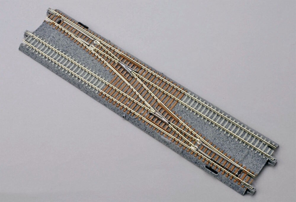 Kato N 20-231 Concrete Tie Double Track #4 Single Crossover Turnout 248mm (9 3/4&quot;) Right