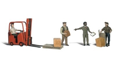 Woodland Scenics N A2192 Workers with Forklift