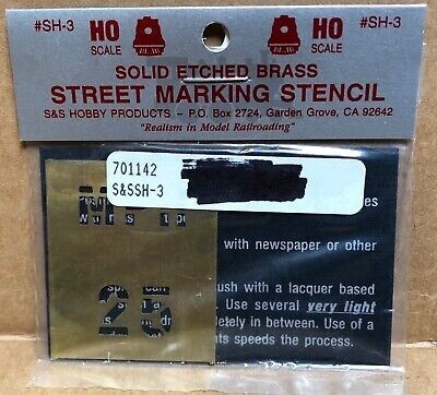 S&amp;S HO SH-3 Brass Street Marking Stencil 25 MPH