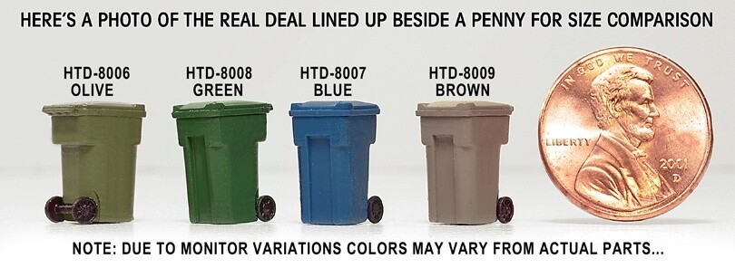 Hi-Tech 8008 HO Yard Waste Container Kit &quot;Green&quot;