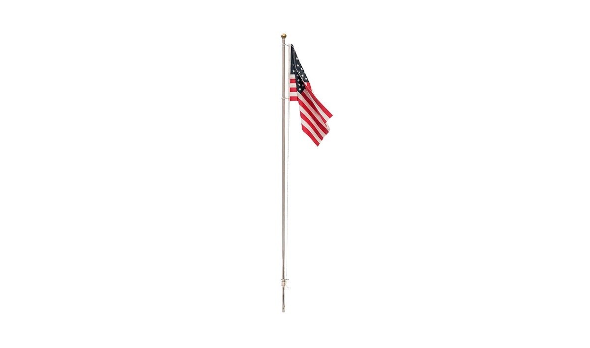 WOO JP5952 Large US Flag &amp; Pole Lighted