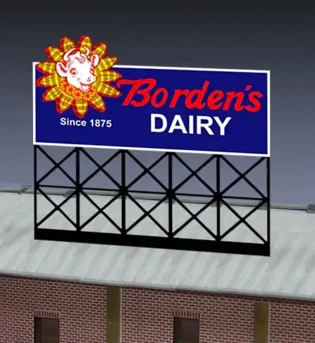 Miller 1052 Bordens Dairy Billboard Sign