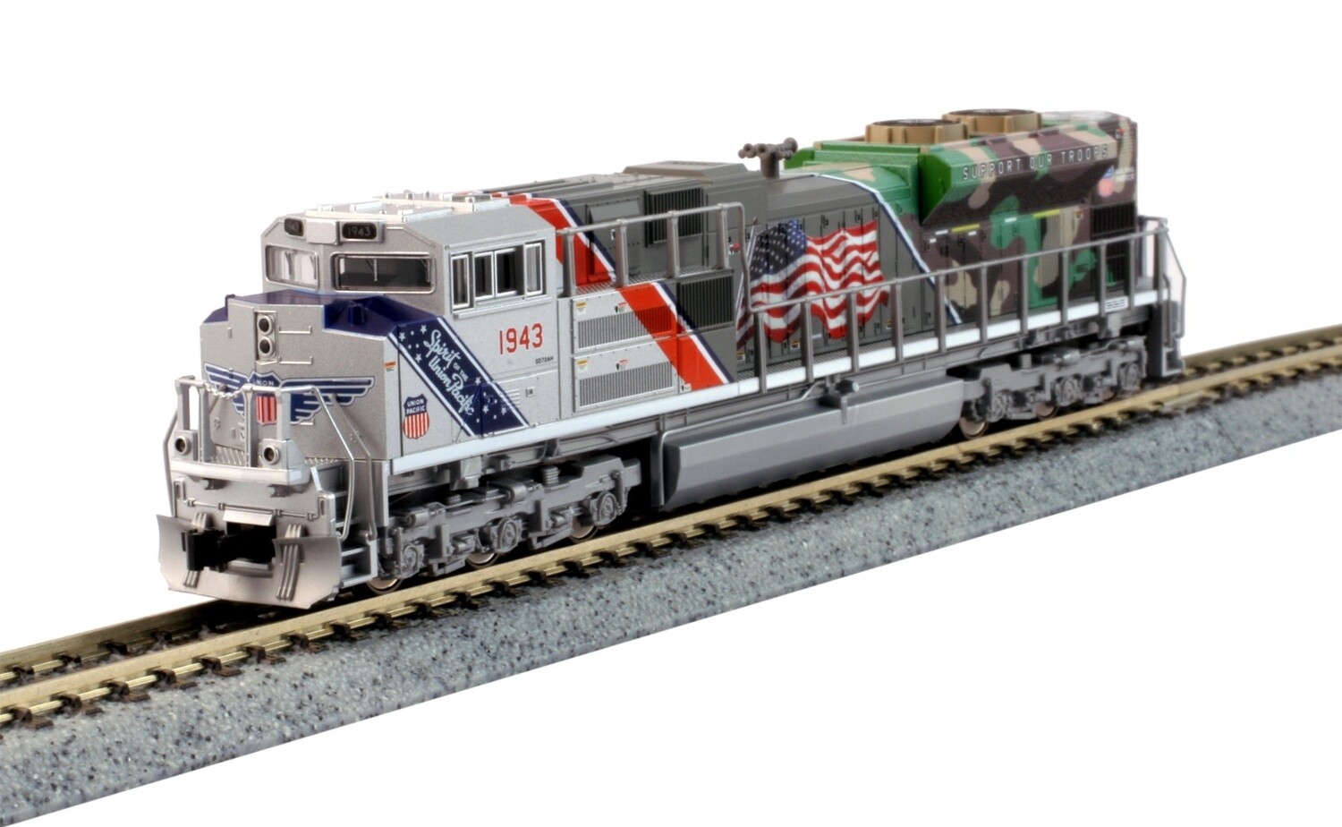 Used N Kato 176-1943-DCC EMD SD70ACe w/DCC UP &quot;Spirit&quot; Road #1943