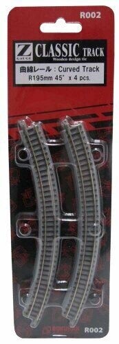 Rokuhan R002 Z Classic Curved Track R195mm 45 Degree x 4 Pieces