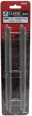 Rokuhan R009 Z Classic Straight Track 220mm x 4 Pieces