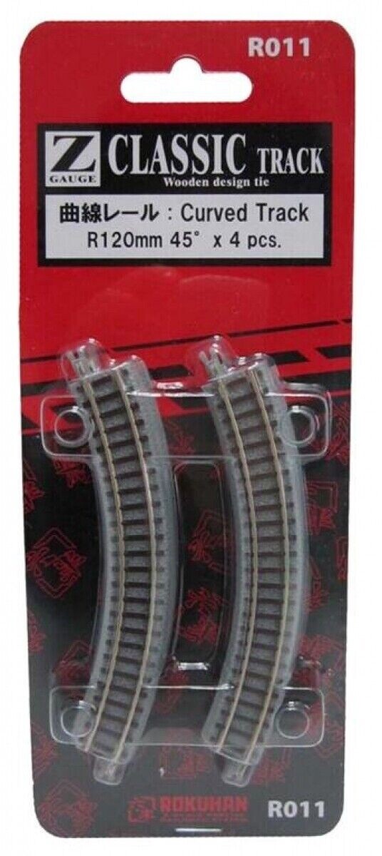 Rokuhan R011 Z Classic Curved Track R120mm 45 Degree x 4 Pieces