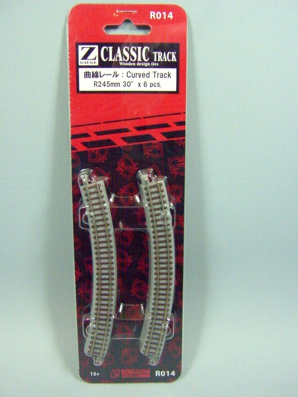 Rokuhan R014 Z Classic Curved Track R245mm 30 Degree x 6 Pieces