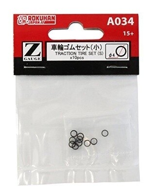 Rokuhan A034 Z Traction Tire Set (S) x 10