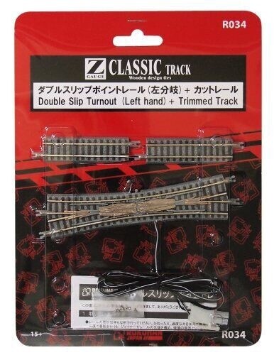 Rokuhan R034 Z Classic Double Slip Turnout (Left Hand) + Trimmed Track