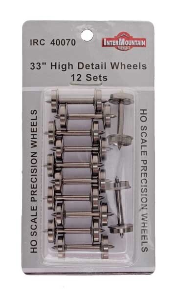IRC 40070 HO 33" High Detail Wheels 12-Pack