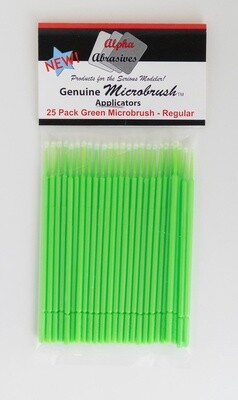 Flex-I-File 1302 25 Pack Green Microbrush Applicators - Regular Size