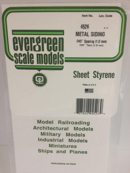 Evergreen 4526 .040" Thick Metal Siding