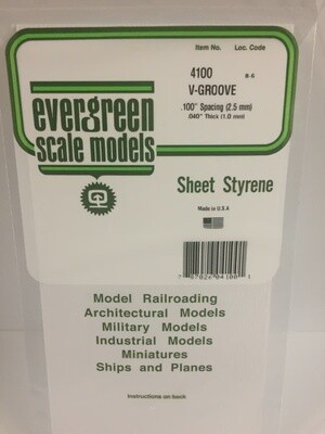 Evergreen 4100 V-Groove Siding .100&quot; Spacing