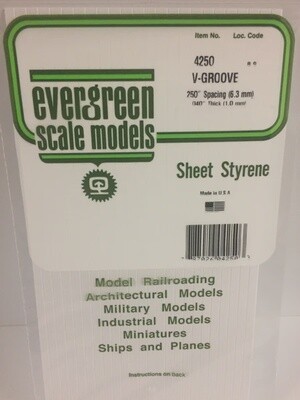Evergreen 4250 V-Groove Siding .250&quot; Spacing