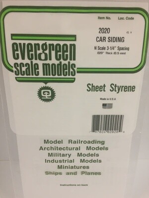 Evergreen 2020 N Car Siding 3 1/4&quot; Spacing