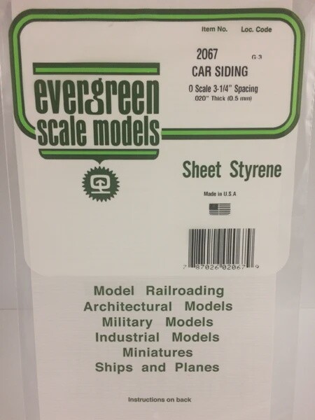 Evergreen 2067 O Car Siding 3 1/4&quot; Spacing