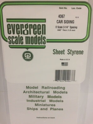 Evergreen 4067 O Car Siding 3 1/4&quot; Spacing