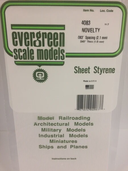 Evergreen 4083 Novelty .083" Spacing