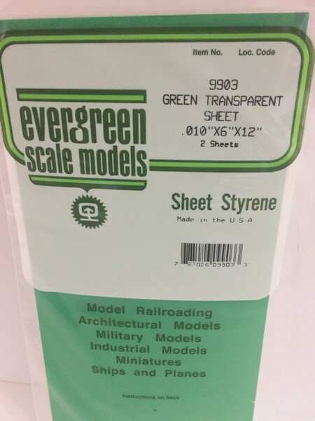 Evergreen 9903 Green Transparent Sheet