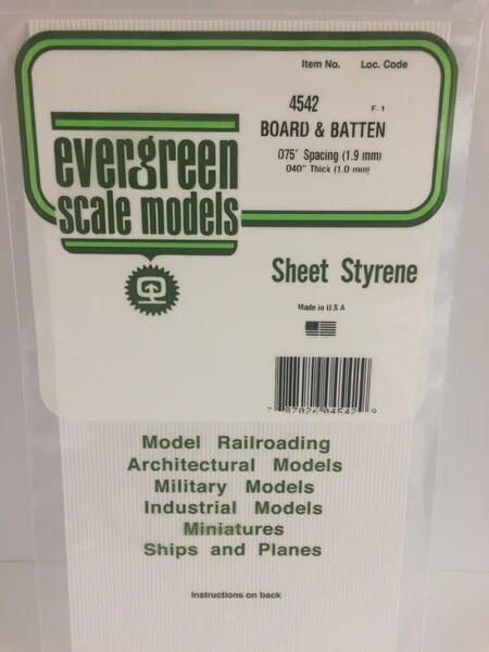 Evergreen 4542 Board &amp; Batten .075&quot; Spacing