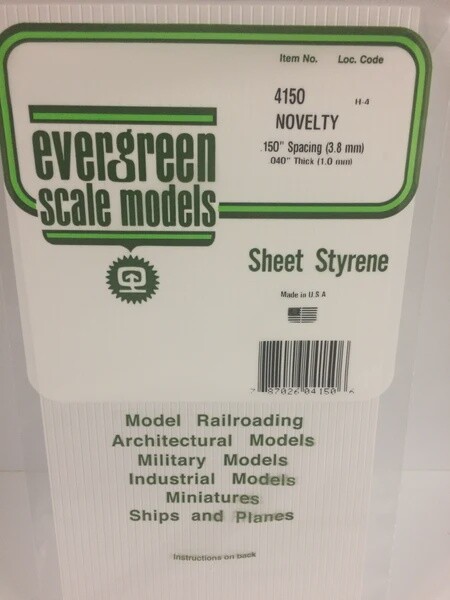 Evergreen 4150 Novelty Siding .150&quot; Spacing