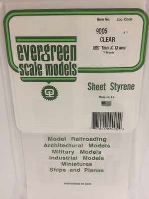 Evergreen 9005 Clear .005&quot; 3-Pack